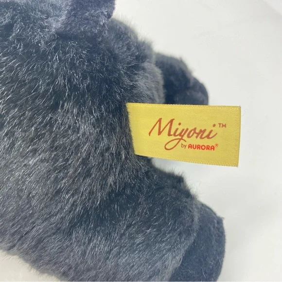 Aurora Miyoni Hampshire Pig Stuffed Animal Plush Black & Beige Life Like Toy - Picture 8 of 13